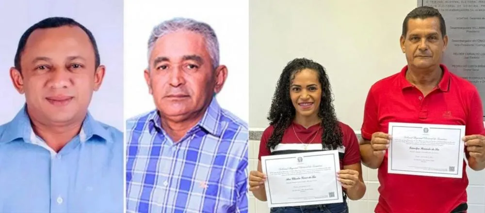 À esquerda, vereadores que perderam o mandato; à direita, novos parlamentares. Foto: Reprodução / Redação Notícia Tocantins.