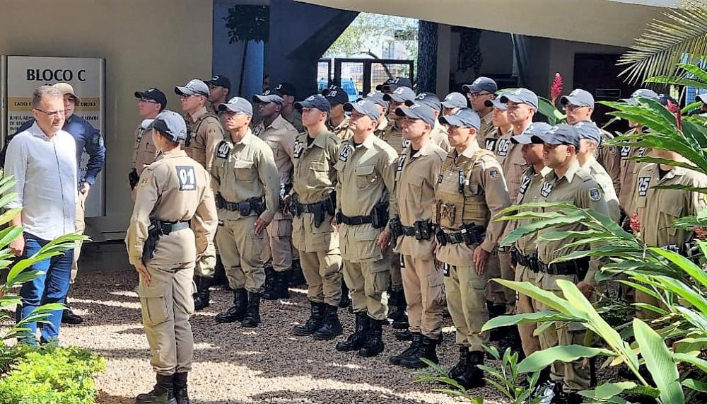 Recepção dos alunos do curso de Operações e Divisas do Estado pelo presidente da Ageto Márcio Pinheiro