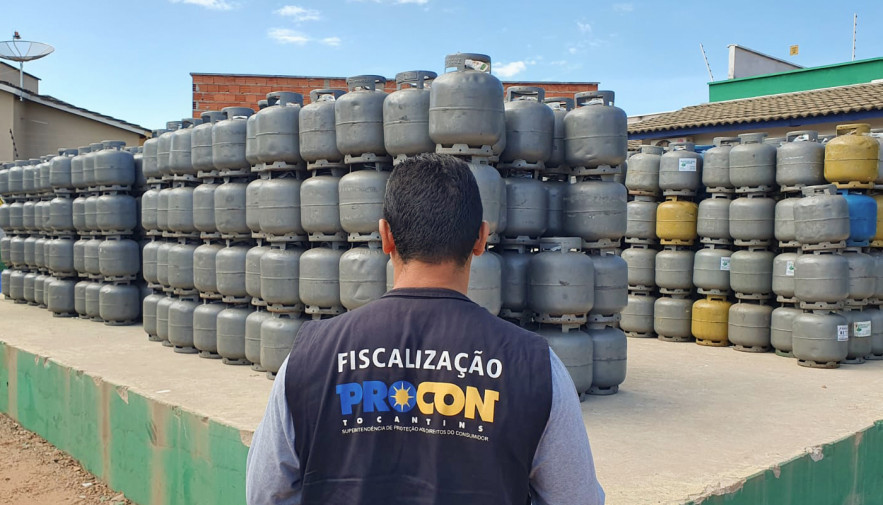 Fiscalização do Procon Tocantins notifica revendedores de gás 