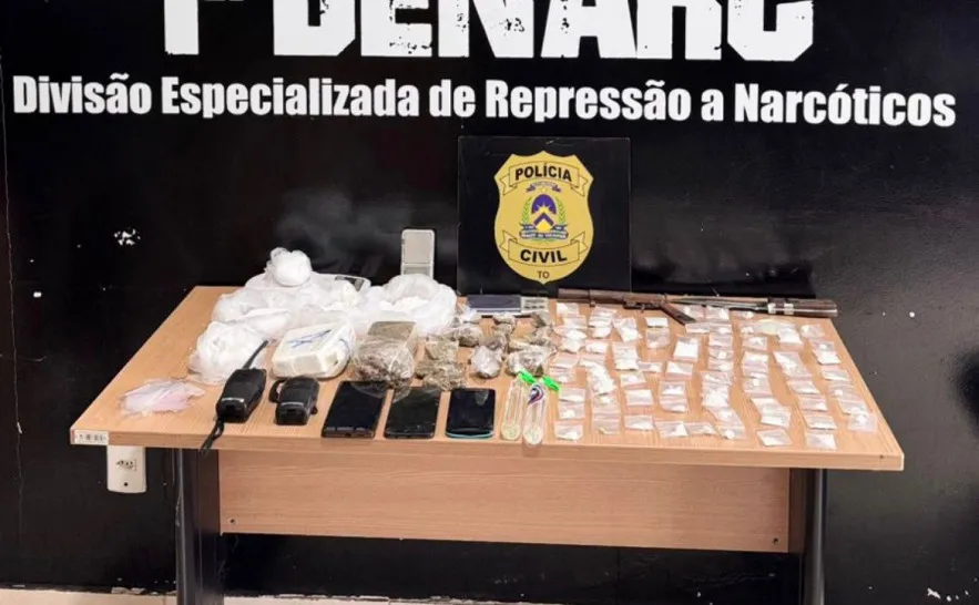 Ação resultou na apreensão de dezenas de porções de drogas em Palmas.