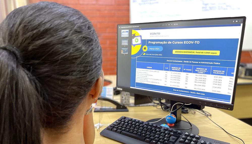 Egov-TO divulga calendário de cursos disponíveis na plataforma de capacitação