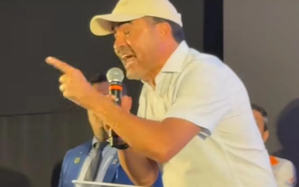 Wanderlei Barbosa durante discurso em Palmas, Foto- Redes Sociais.