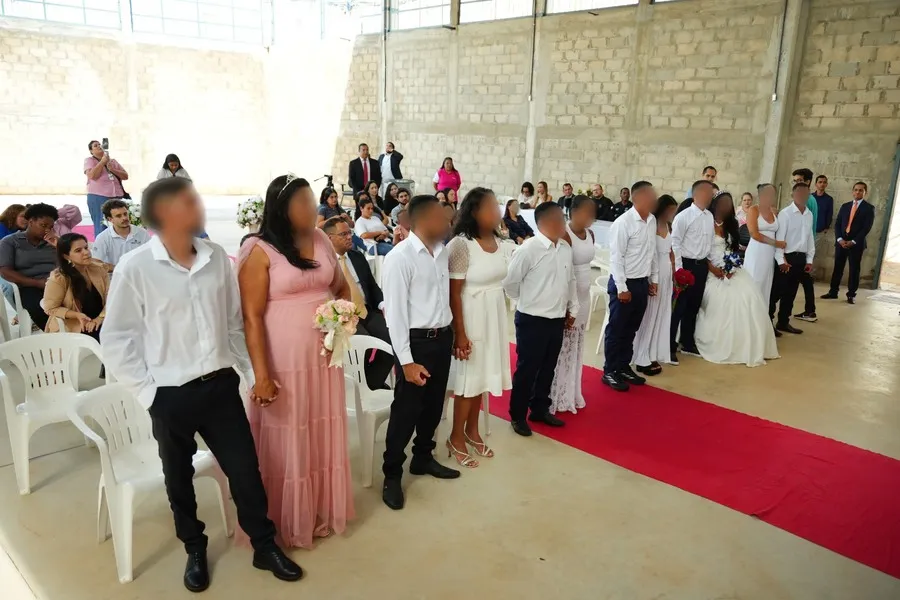 Ao todo, seis casais participaram da solenidade e concretizaram a união, Foto: Comunicação DPE-TO
