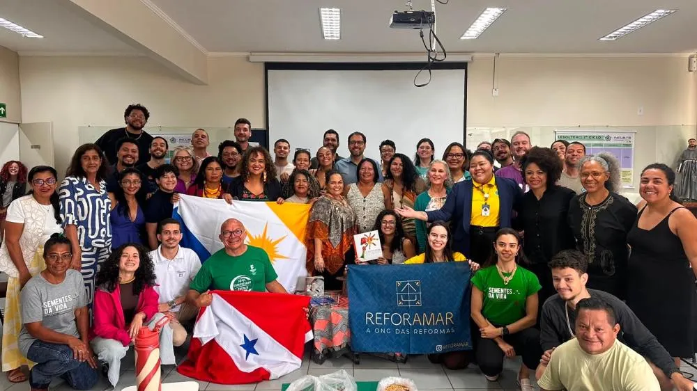 Representantes das 20 tecnologias sociais participantes do 1º ciclo de incubação do LABTS, durante o encontro de encerramento em Brasília.