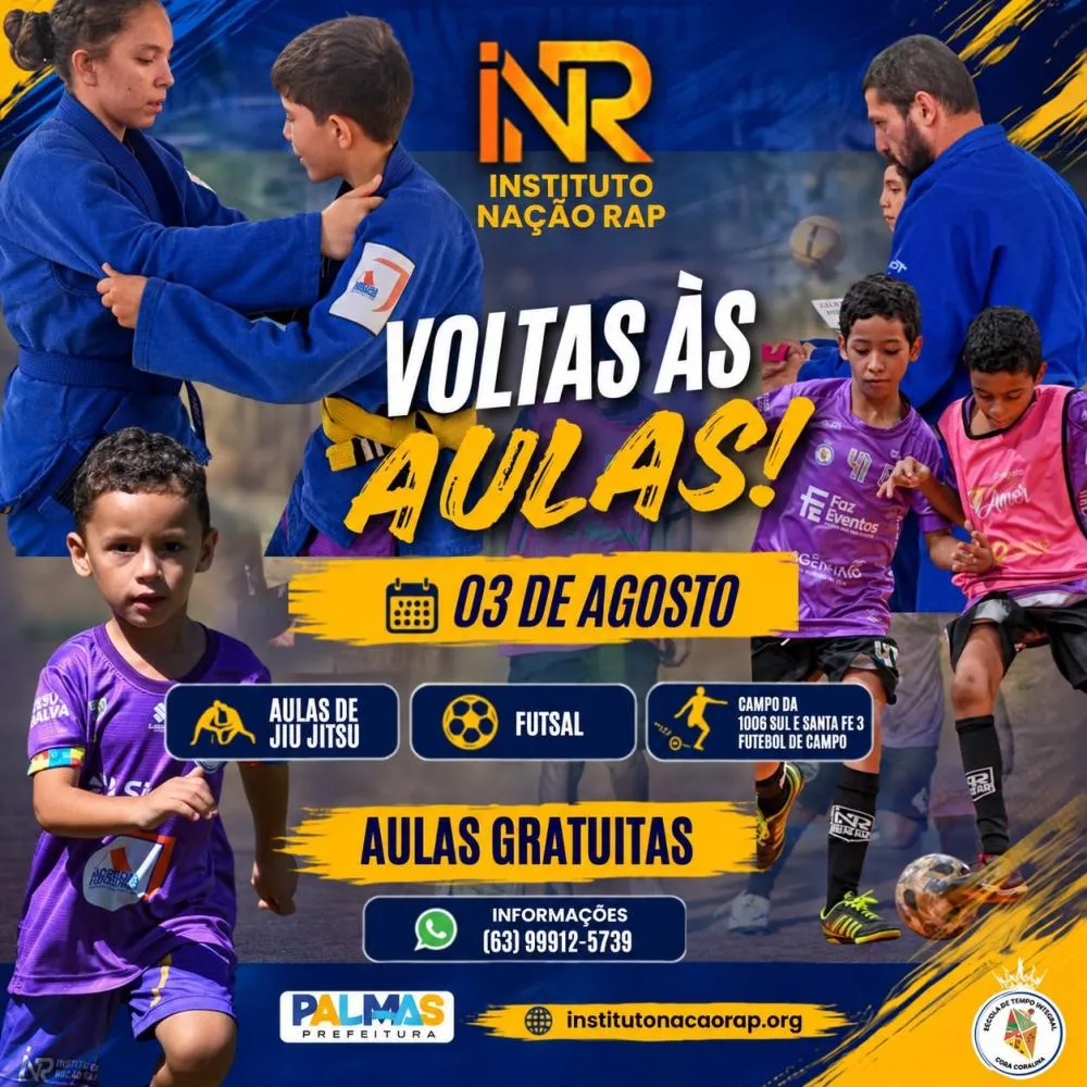 Instituto Nação Rap retoma atividades gratuitas em Palmas nesta segunda, 03