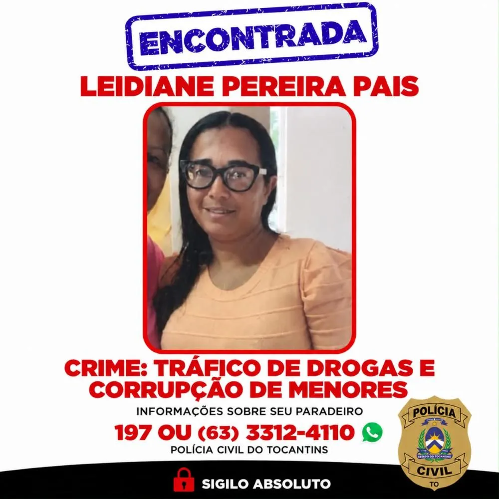 Polícia Civil cumpre mandado de prisão preventiva de investigada que estava foragida em Figueirópolis