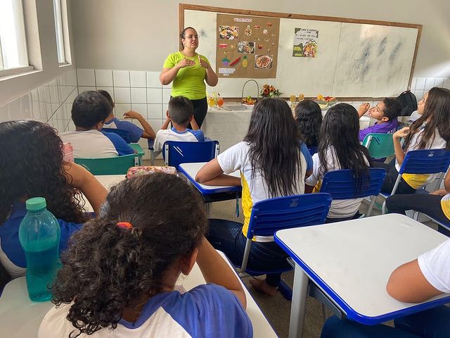 Escola estadual de Itacaja, aula semana da alimentação escolar- Foto: Redes sociais 
