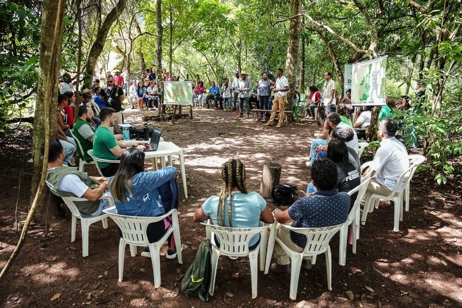 Atendimento com moradores da comunidade quilombola Baião.