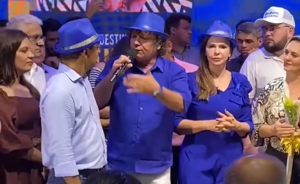 Prefeito Ksarin Durante Discurso Polêmico, Foto- Redes Sociais.