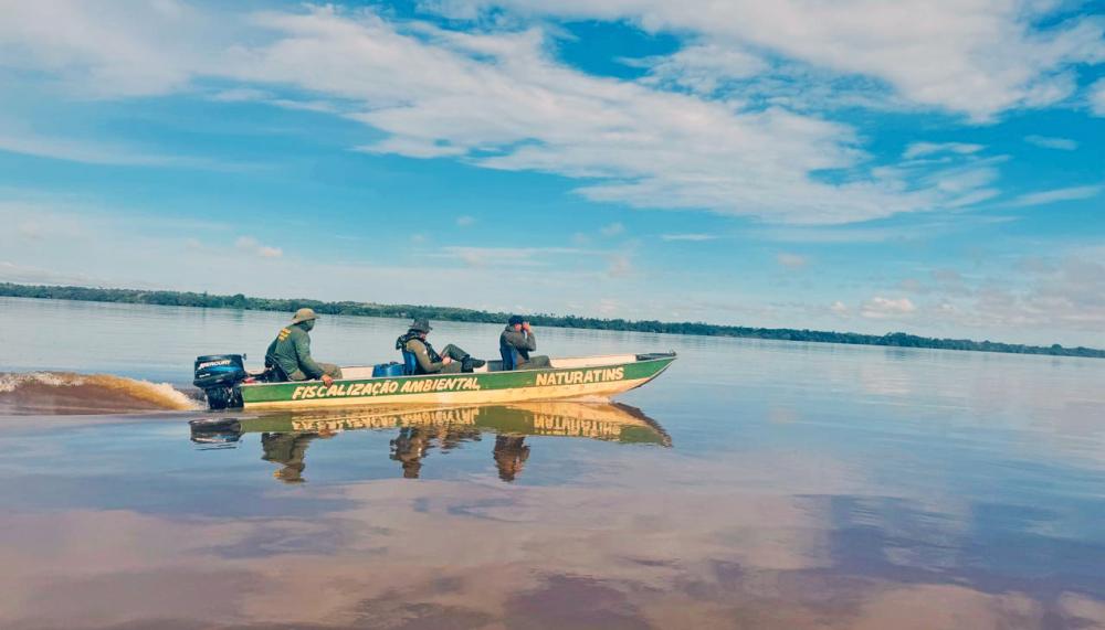 Operação de fiscalização ocorreu no Lago da UHE de Estreito.