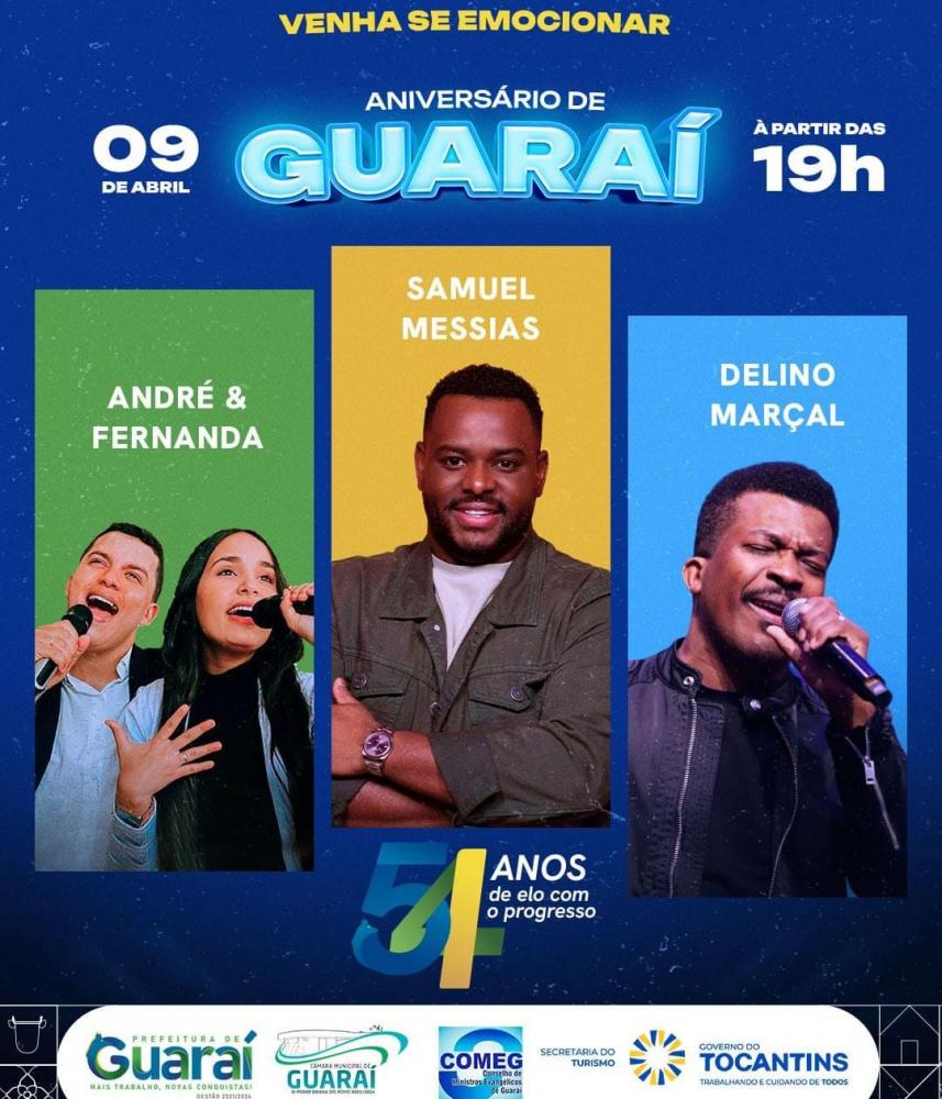 Noite de louvor abre a programação de shows do aniversário de Guaraí.
