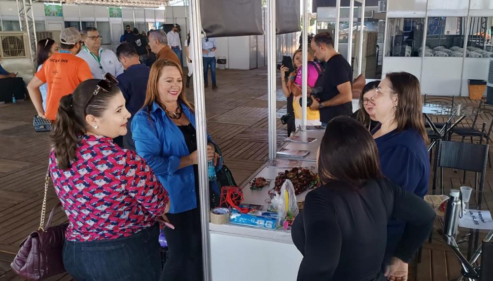 Mais de seis tipos de produtos foram expostos no estande da Polícia Penal do Tocantins na Agrosudeste.