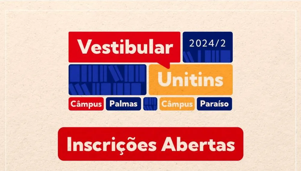 Inscrições para o Vestibular 2024/2 da Universidade Estadual do Tocantins já estão abertas e vão até o dia 5 de junho.