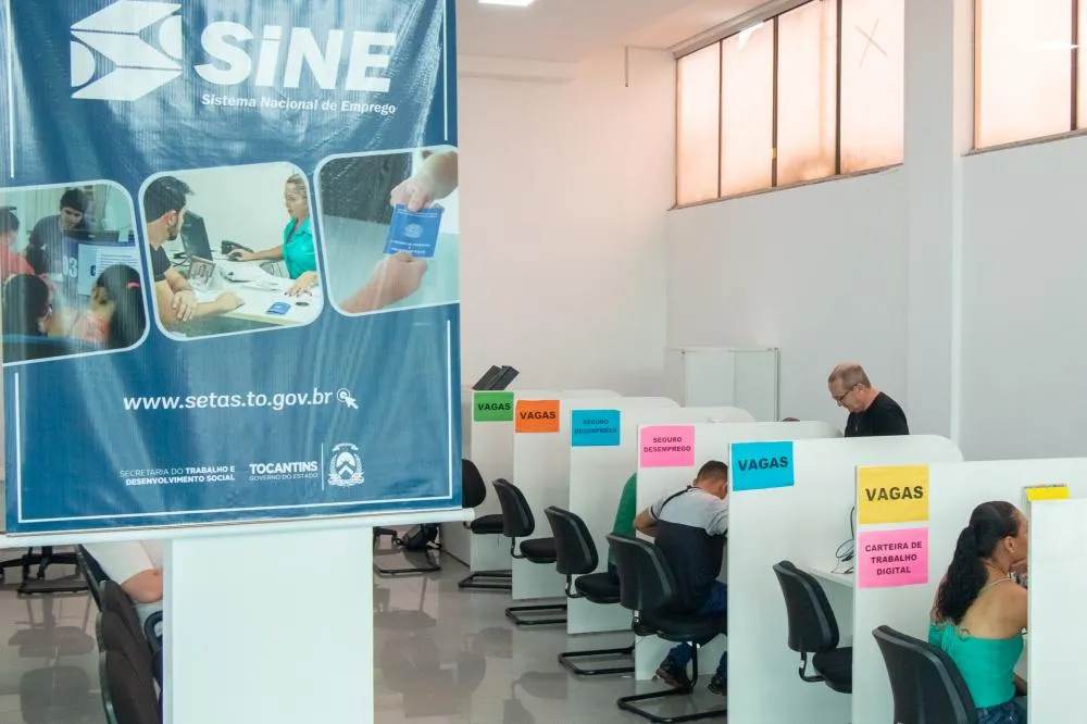 Confira diariamente as vagas nos 12 postos do Sine Tocantins no site da Setas.