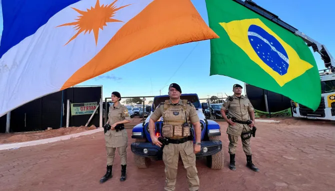 A Polícia Militar realiza patrulhamento intenso na Agrotins 2024.