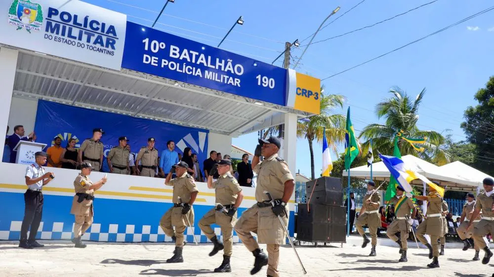 Governador Wanderlei Barbosa inaugura reforma do 10º Batalhão de Polícia Militar em Arraias .