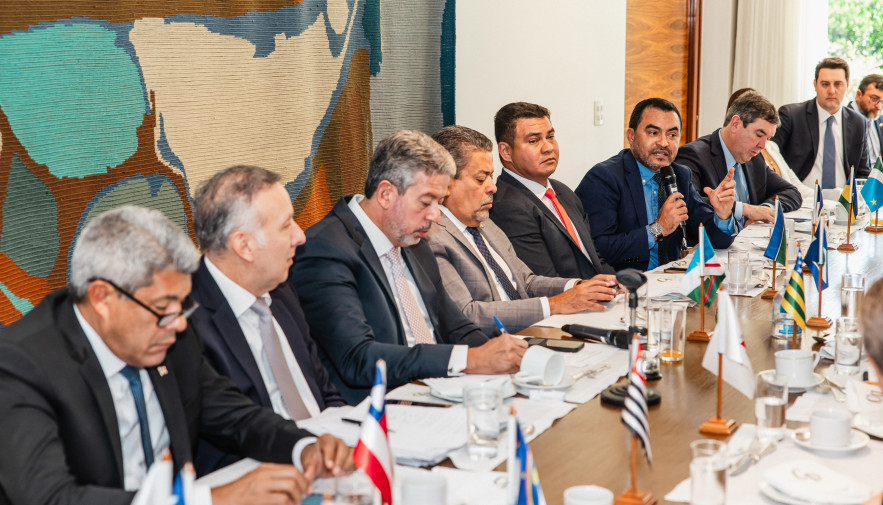 Governador Wanderlei Barbosa se pronuncia sobre a Reforma Tributária durante encontro de governadores com o presidente da Câmara dos Deputados, Arthur Lira