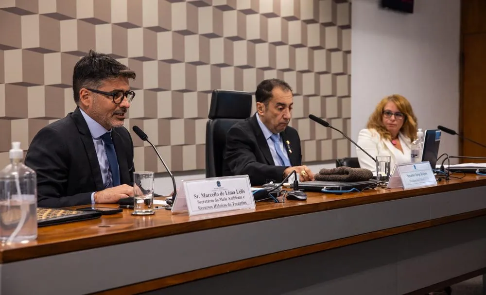 O secretário de Estado do Meio Ambiente e Recursos Hídricos, Marcello Lelis, apresentou o Programa Jurisdicional de REDD+ do Tocantins, no Senado Federal.