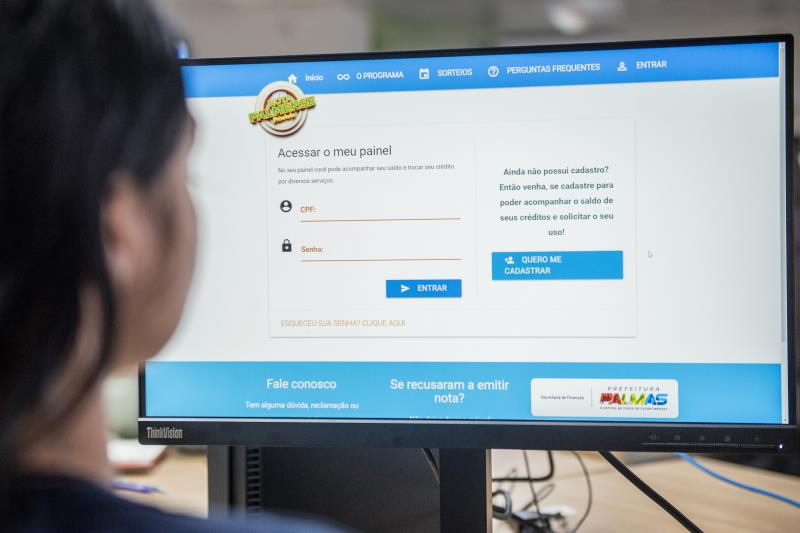 Cadastro pode ser realizado no portal da Prefeitura de Palmas, Foto-Divulgação 