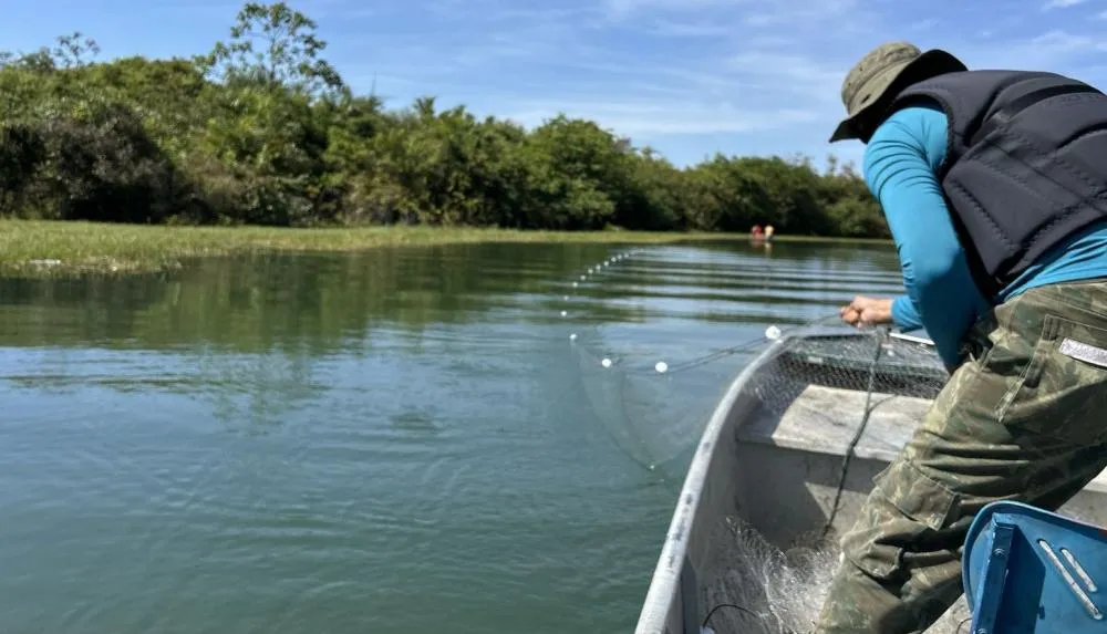Fiscalização recolhe redes de pesca durante ações concluídas nesta segunda-feira, 12.