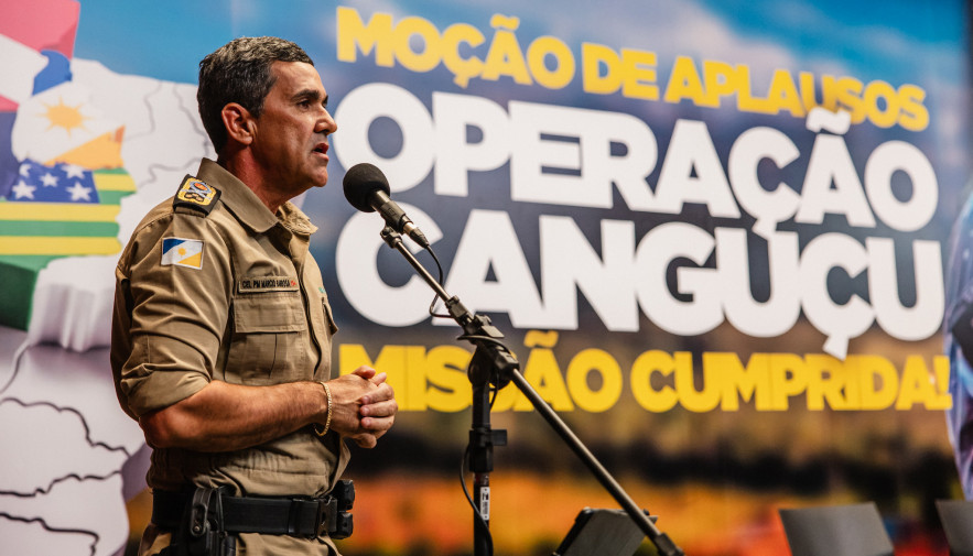 Comandante-geral da Polícia Militar do Tocantins (PM-TO), coronel Márcio Antônio Barbosa, representou o governador Wanderlei Barbosa na cerimônia 
