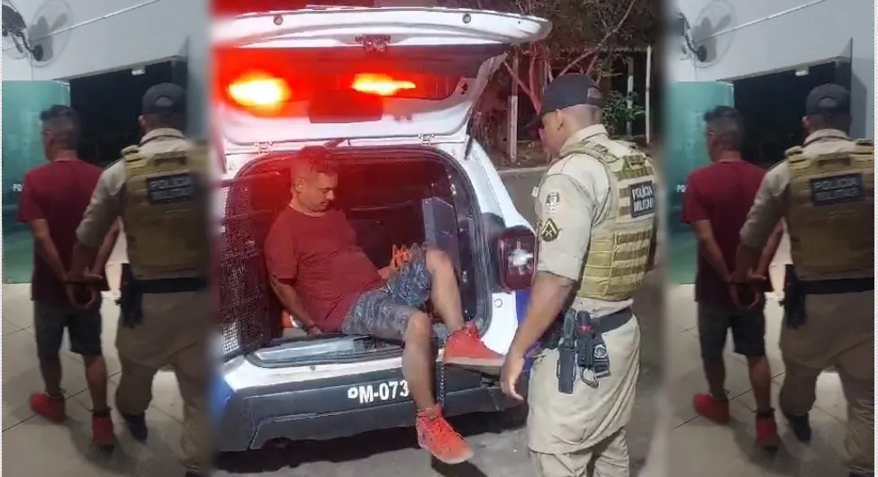 Antônio Abreu dos Reis Júnior, estava com um mandado de prisão com sentença condenatória de possui condenação definitiva há 24 anos, 11 meses e 20 dias de reclusão em regime fechado – Foto: Alessandro Ferreira.