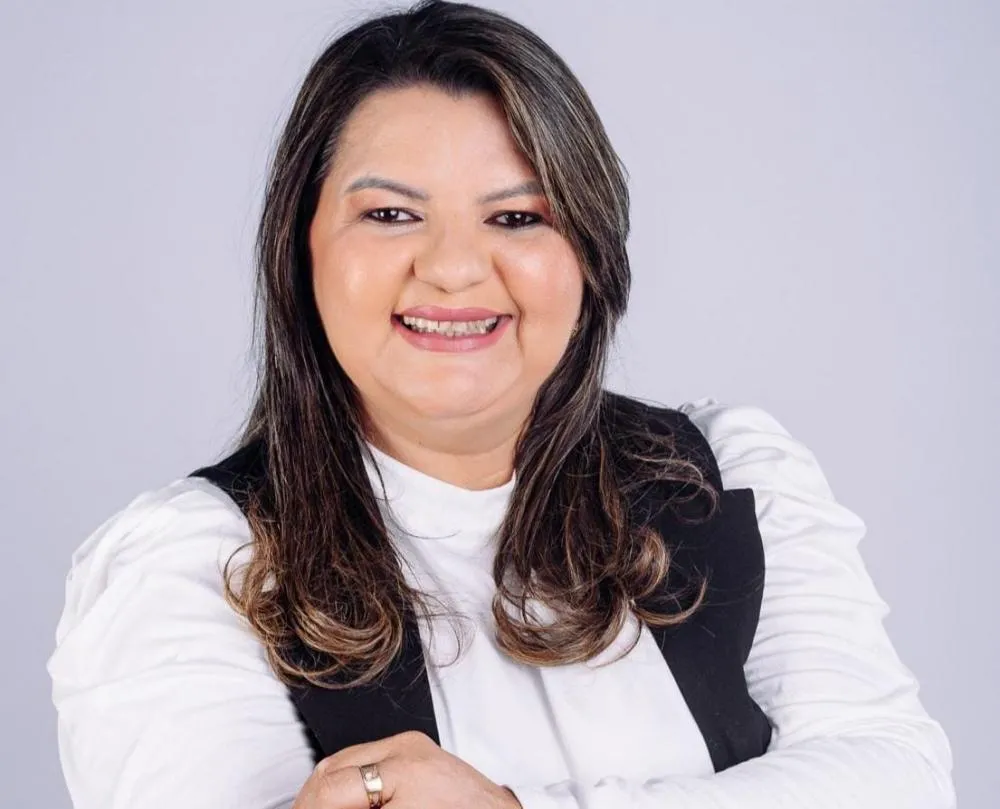 Betânia Guedes, primeira vereadora reeleita em Itacajá. Foto: Arquivo Pessoal.