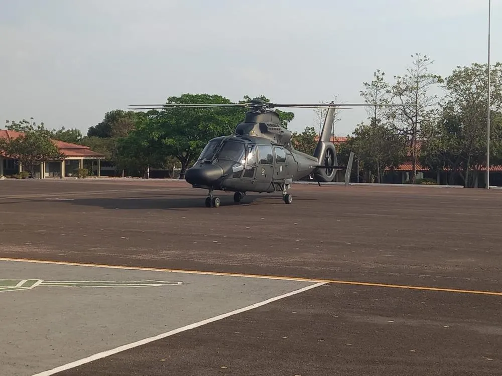 Ações de combate às queimadas do Governo do Tocantins ganham mais um reforço com a chegada do helicóptero do Exército