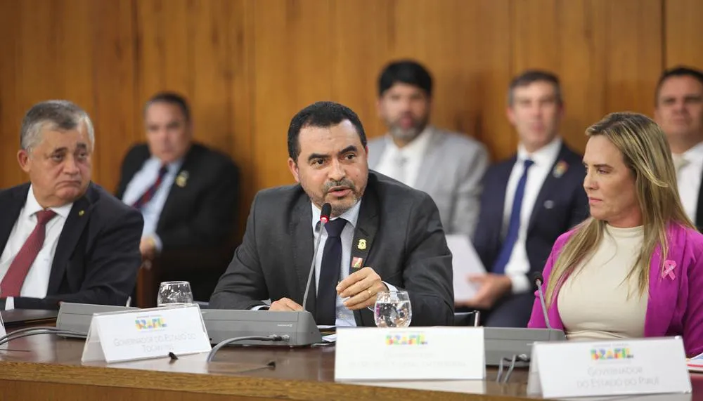 Governador Wanderlei Barbosa participa de reunião em Brasília, sobre a PEC da segurança pública.