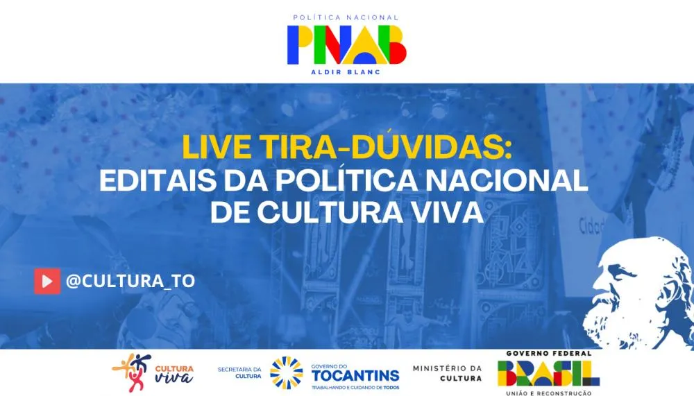  Objetivo da live é que os fazedores de cultura tirem suas dúvidas diretamente com a equipe técnica da Secult.