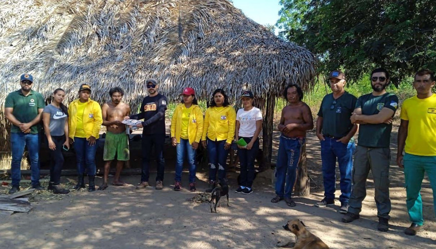 Equipe Foco no Fogo e parceiros foram recebidos pela prefeitura de Aguiarnópolis para ação de conscientização contra queimadas ilegais na cidade 