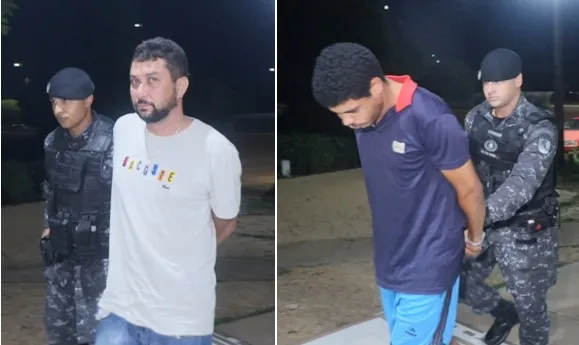Após serem presos, João Lino e Antônio Neto foram conduzidos para a delegacia da Polícia Civil – Foto: Alessandro Ferreira.