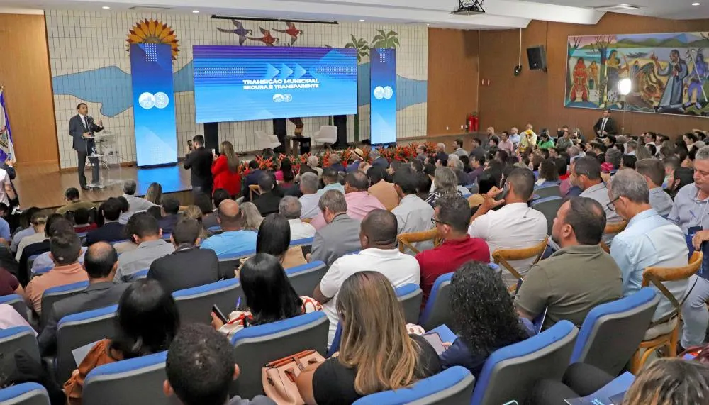 Governador Wanderlei Barbosa discursa na abertura do Encontro de Transição Municipal Segura e Transparente do TCE.