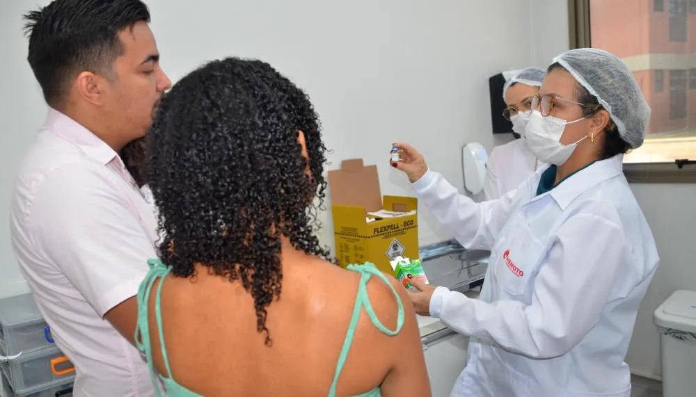 Primeira aplicação foi realizada, nesta quinta-feira, 12, no Ambulatório de Hematologia do HGP, em Palmas.