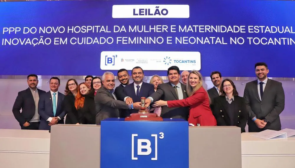 Governador Wanderlei Barbosa bate o martelo na B3, em São Paulo, para construção do Hospital da Mulher e Maternidade Estadual.