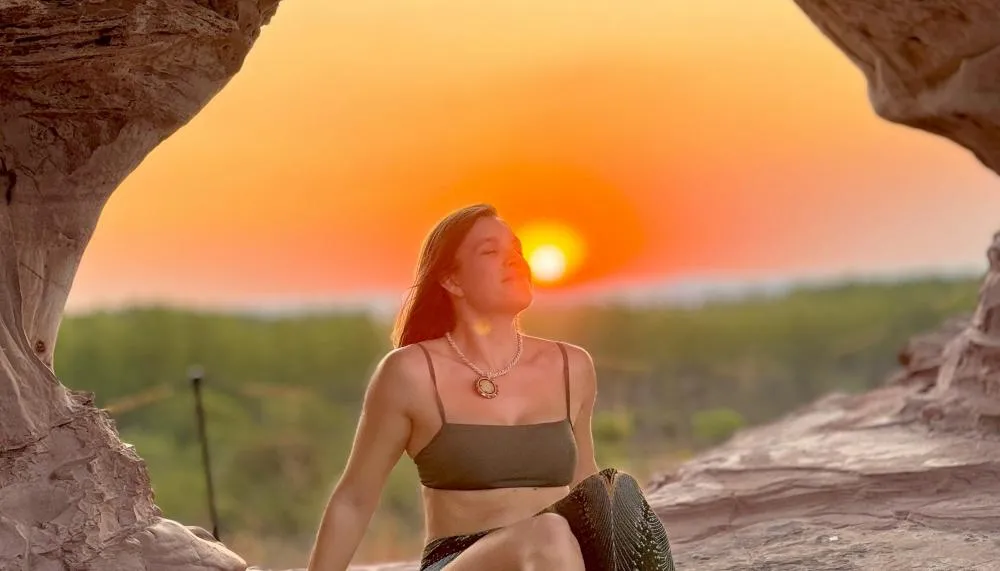  Larissa Gradin, médica paulista, na Pedra Furada quando visitou o Jalapão ano passado.