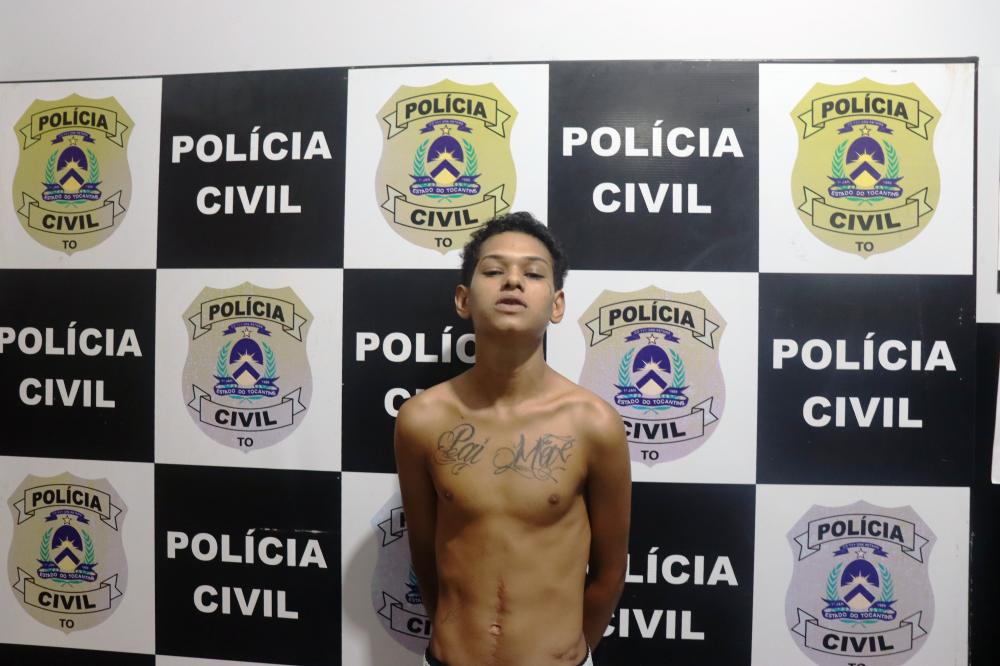 O individuo identificado como Ronaldo Welton Carvalho Santos, 23 anos, foi preso em cumprimento ao mandado de prisão preventiva – Foto: Alessandro Ferreira / Agência Tocantins