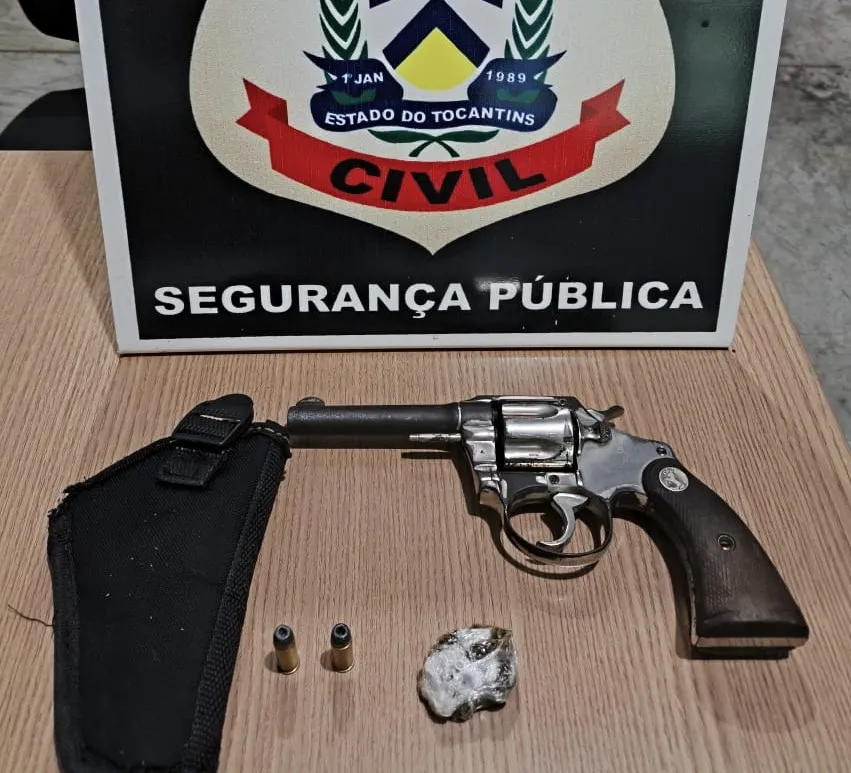 Homem é preso com arma de fogo após rápida ação da PC/TO.