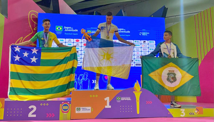 Medalha de ouro para Josué Teixeira Feitosa Júnior (TO); prata Carlos Henrique de Oliveira Gonzaga (GO); e o bronze para Yago Gabriel da Silva Pereira (CE) -