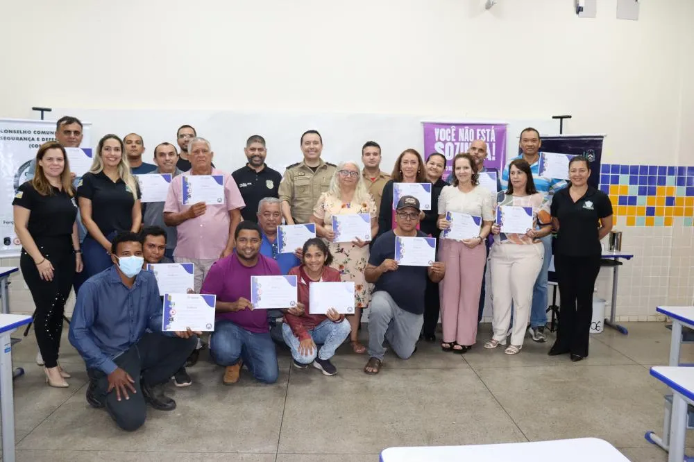 Formação teve o objetivo de capacitar os cidadãos da comunidade para o fortalecimento da segurança local.