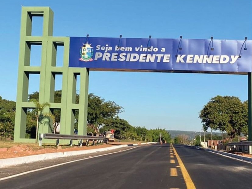 Entrada da cidade de Presidente Kennedy, Foto-Divulgação 