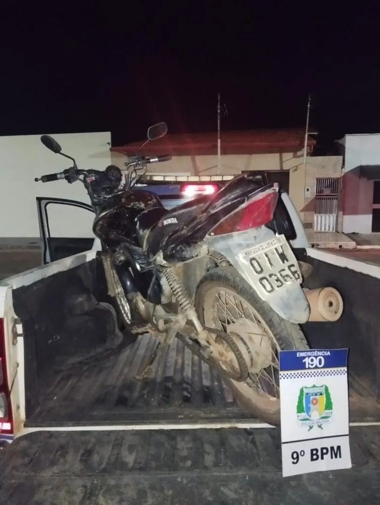 Moto furtada em Esperantina e recuperada na cidade de Araguatins.