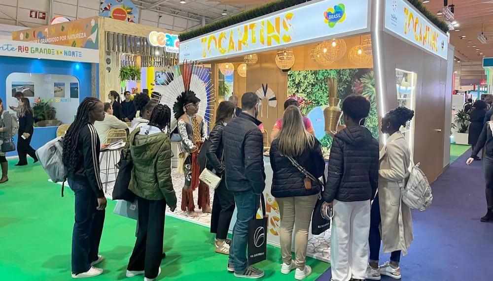 Estande do Tocantins tem sido um dos destaques do pavilhão brasileiro logo no primeiro dia da feira.