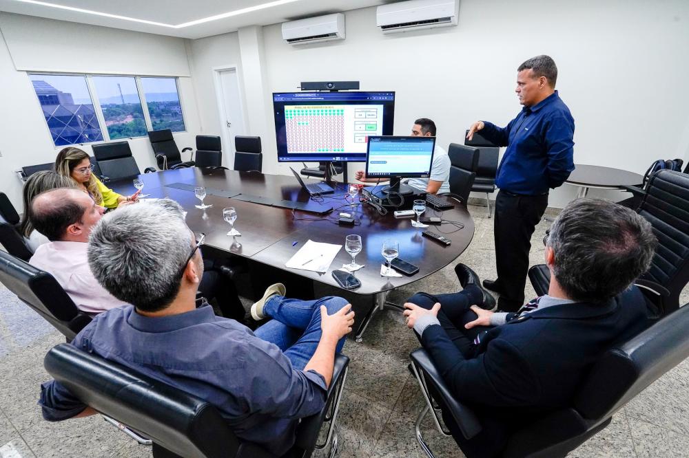 Reunião sobre o sistema de apuração online desenvolvido pelo MPTO