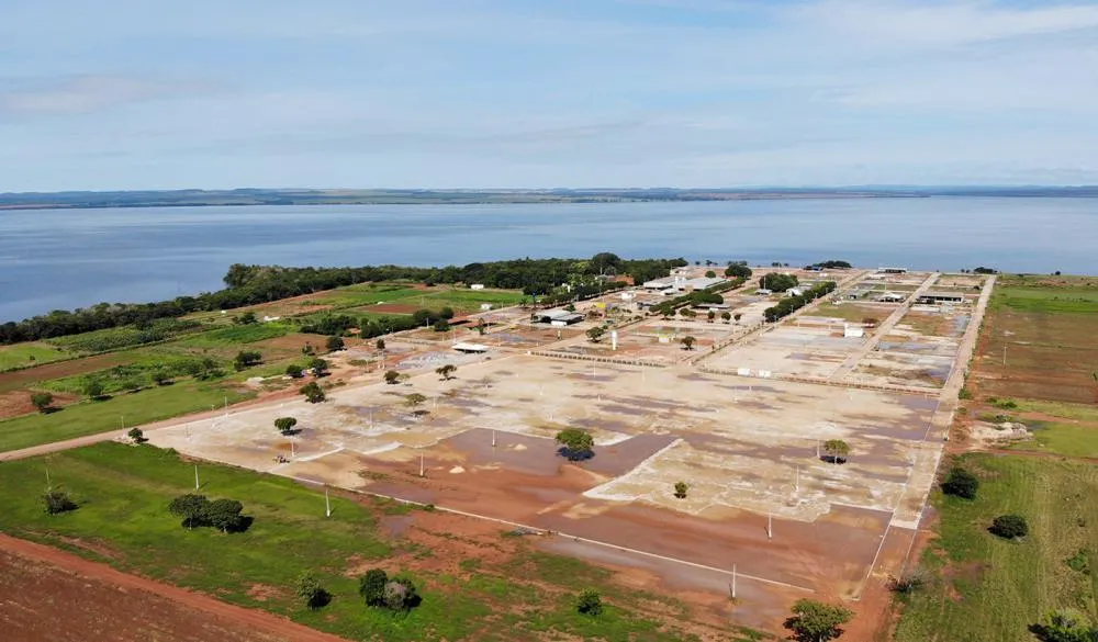 Vista aérea do Parque Agrotecnológico Engenheiro Mauro Mendanha, em Palmas, que receberá a Agrotins com estrutura ampliada e novos acessos.