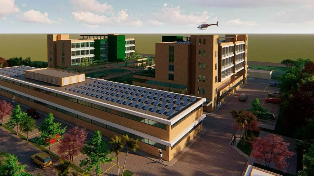 Projeto maquete construção do novo Hospital da Mulher e Maternidade Dona Regina.