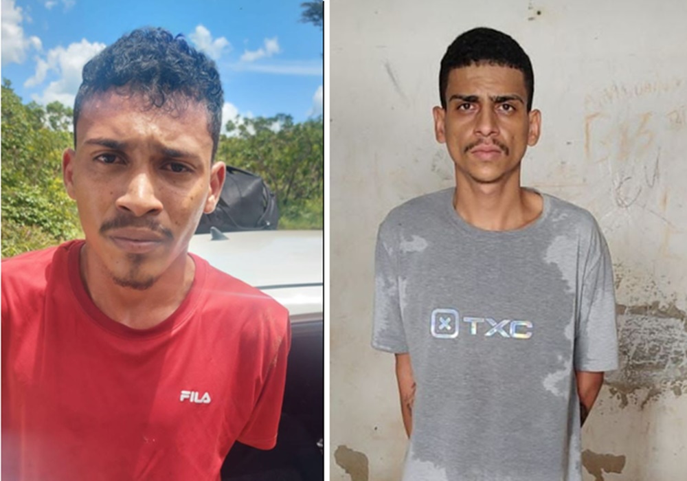 Douglas Lins dos Santos, “vulgo Bryan” e Erick Rickelmy Apolinário da Silva, 19 anos, “vulgo Madruga”, presos em flagrante – Foto: Montagem Alessandro Ferreira.