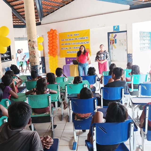 FOTO DA ESCOLA INDÍGENA ESTADUAL TORO HACRÔ NO MUNICÍPIO DE GOIATINS 