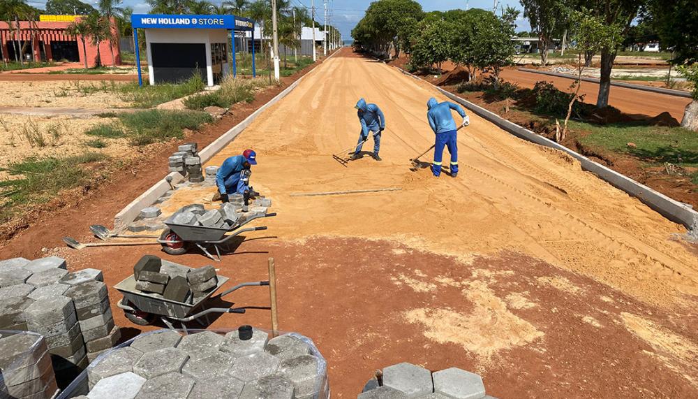 Asfaltamento da maior feira de tecnologia agropecuária da região norte do país, teve início nesta quinta-feira, 23
