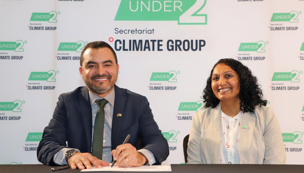 O governador Wanderlei Barbosa assinou o Memorando de Entendimento (MoU) com a Coalizão Under2 se comprometendo a zerar as emissões de gases efeito estufa (GEE) no Tocantins até o ano de 2050